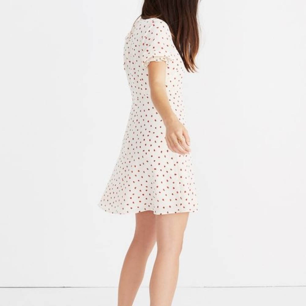 Madewell Silk Clover Button-Front Dress Sz 8 - Picture 2 of 5